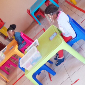 Oluhle and  Soso in class